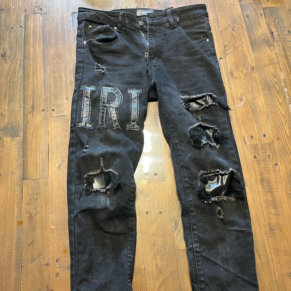 AMIRI Black Distressed Jeans
